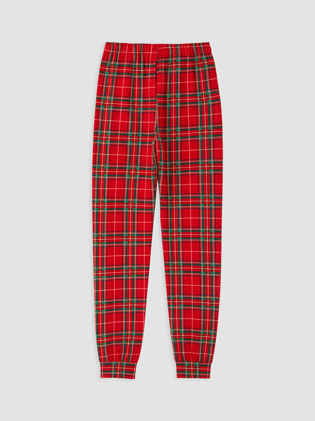 Kırmızı Bisiklet Yaka Kadın Pijama Takımı-8