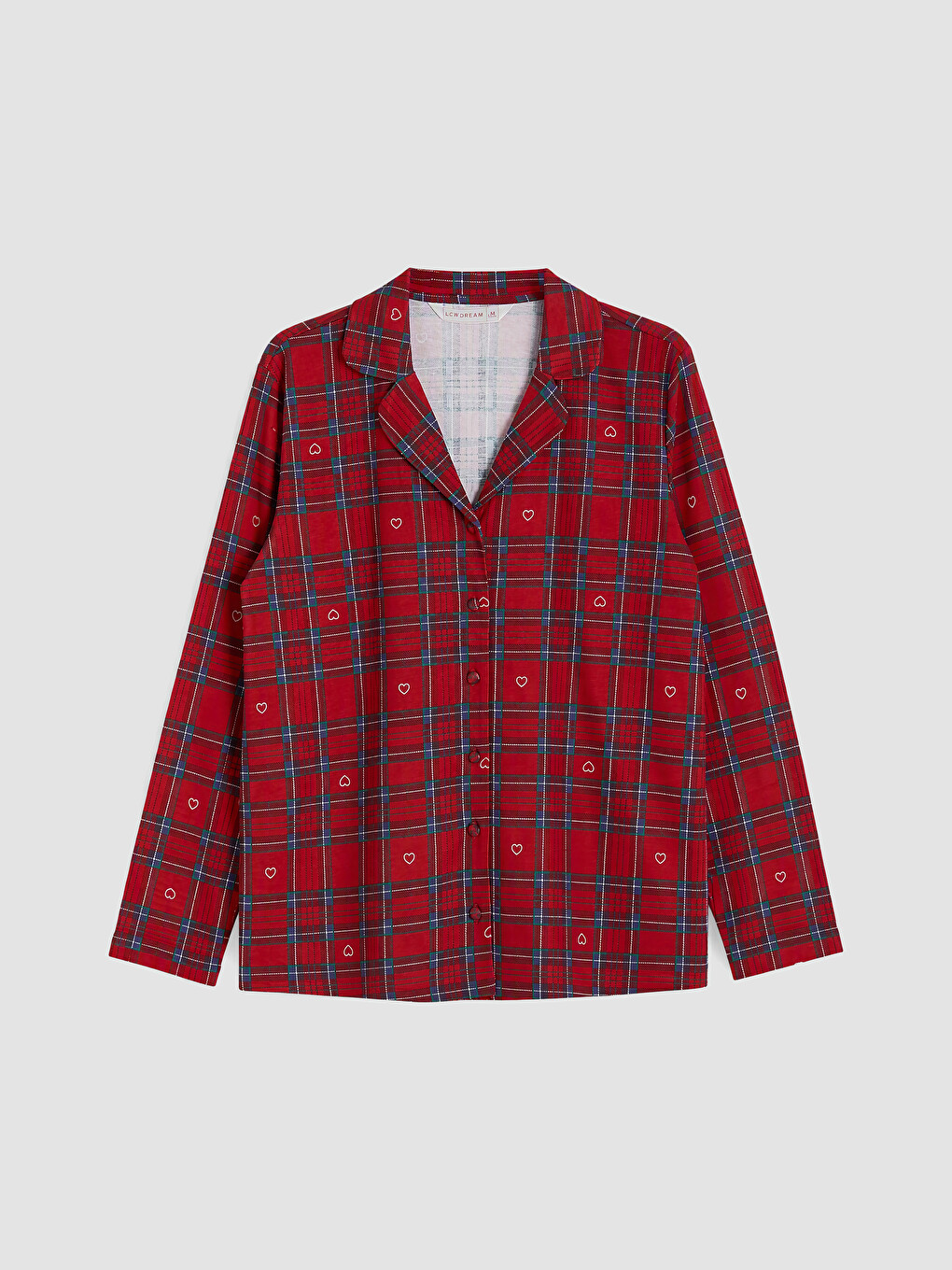 Kırmızı Ekose Kadın Pijama Takım-5