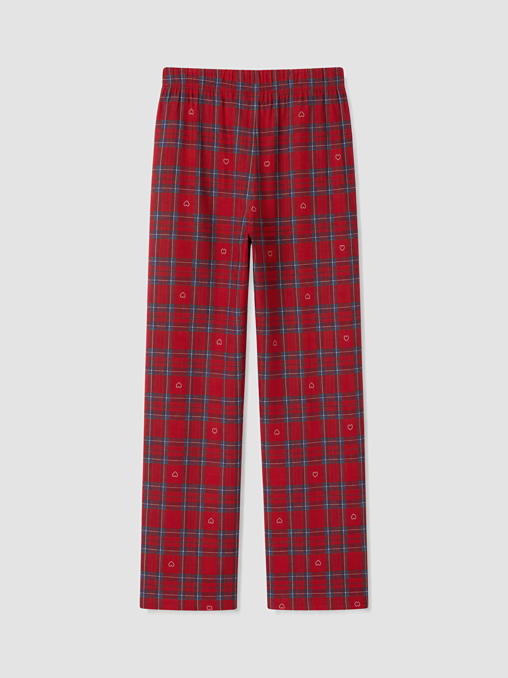 Kırmızı Ekose Kadın Pijama Takım-10