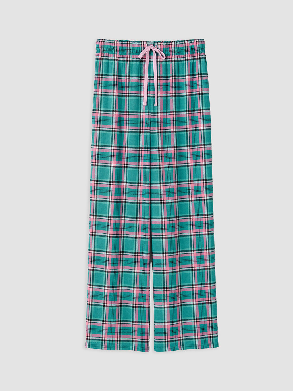 Shirt Collar Plaid Women's Pyjamas Set-7
