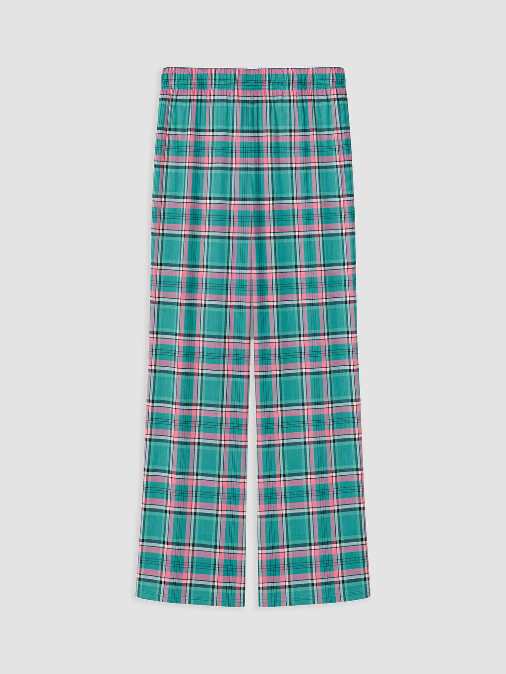 Shirt Collar Plaid Women's Pyjamas Set-8