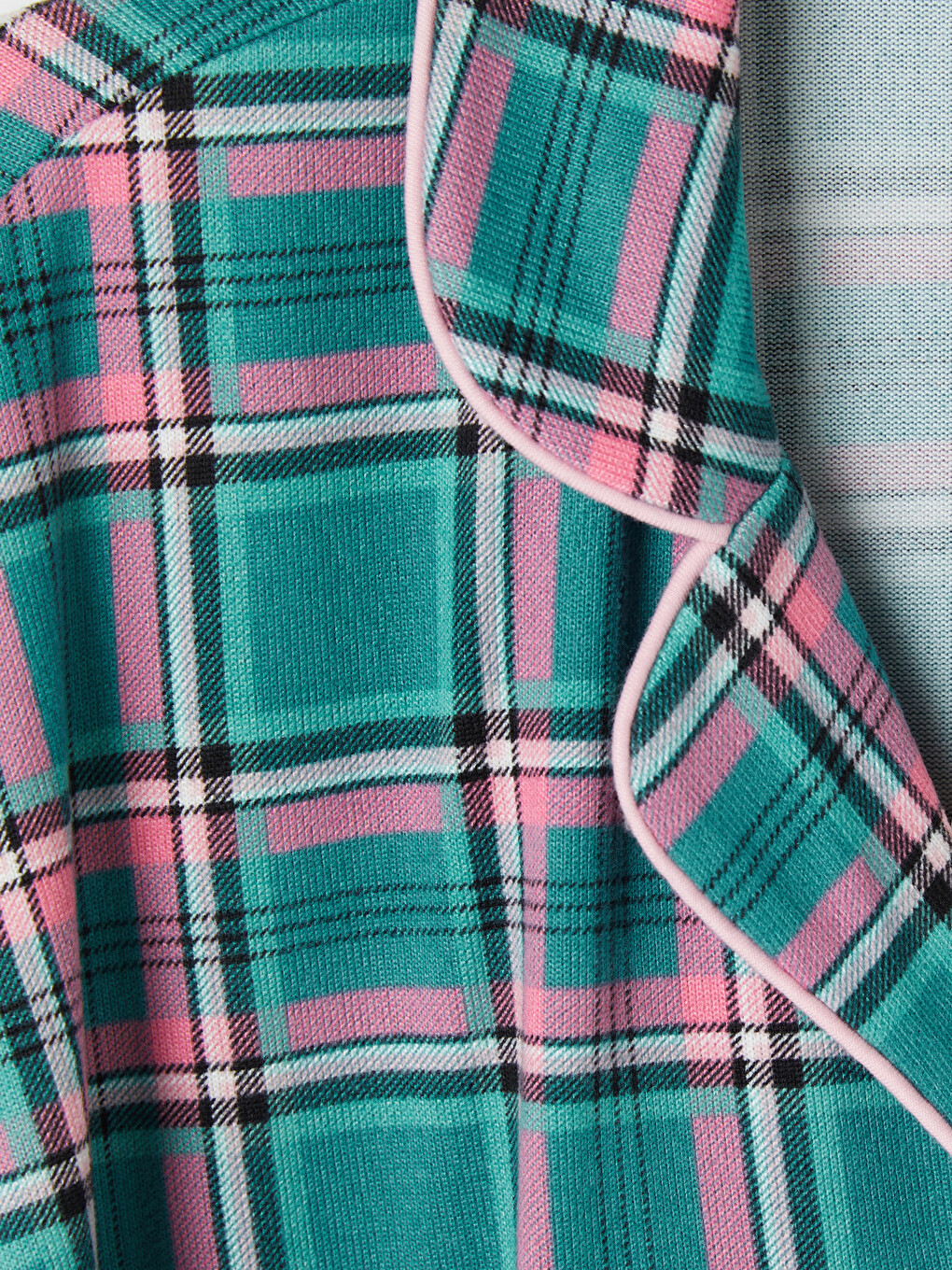 Shirt Collar Plaid Women's Pyjamas Set-9