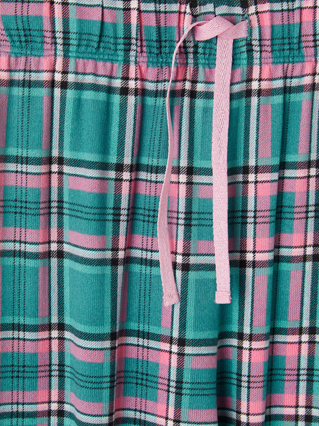 Shirt Collar Plaid Women's Pyjamas Set-10
