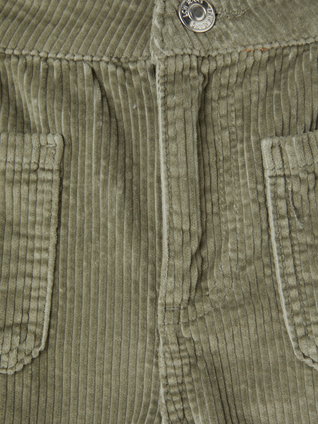Yeşil Regular Fit Kız Çocuk Kadife Pantolon-1