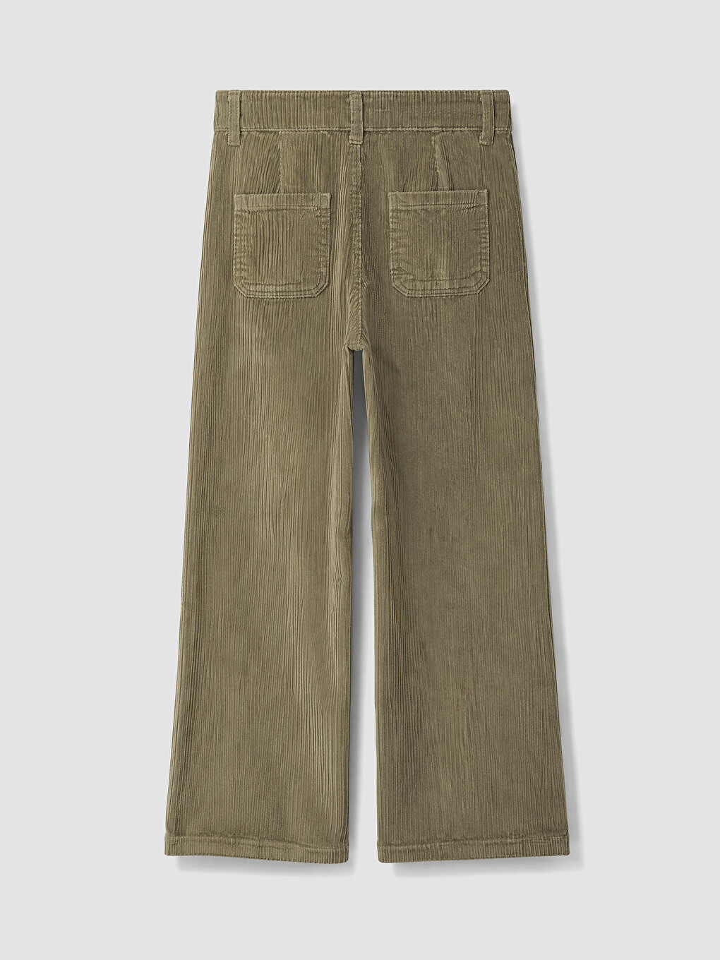Yeşil Regular Fit Kız Çocuk Kadife Pantolon-2