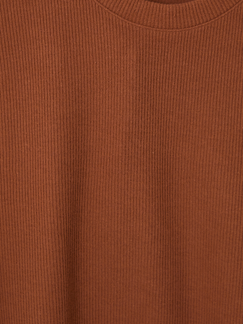 Kahverengi Bisiklet Yaka Erkek Sweatshirt-2