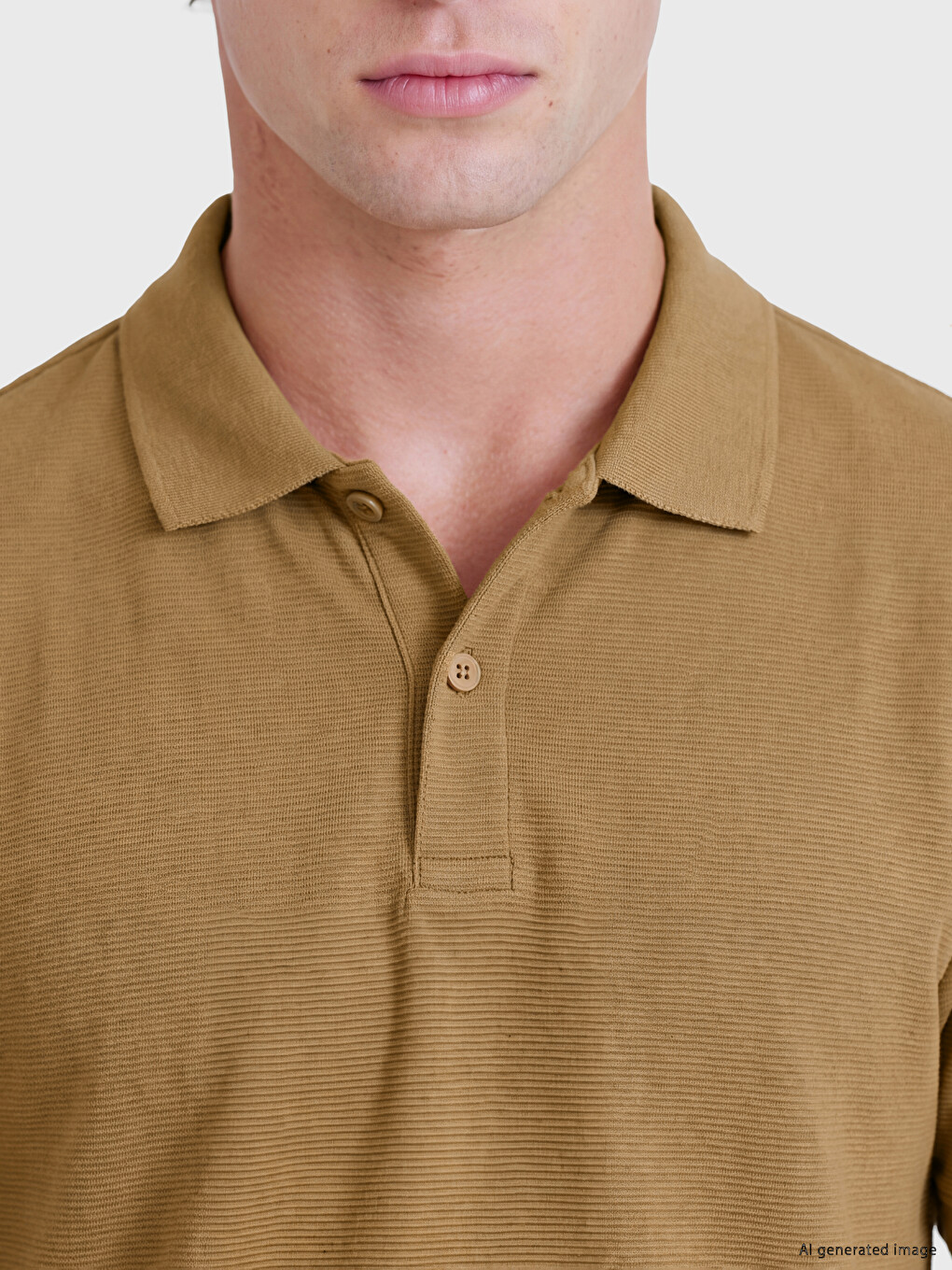 Polo Collar Jacquard Men's T-shirt-2