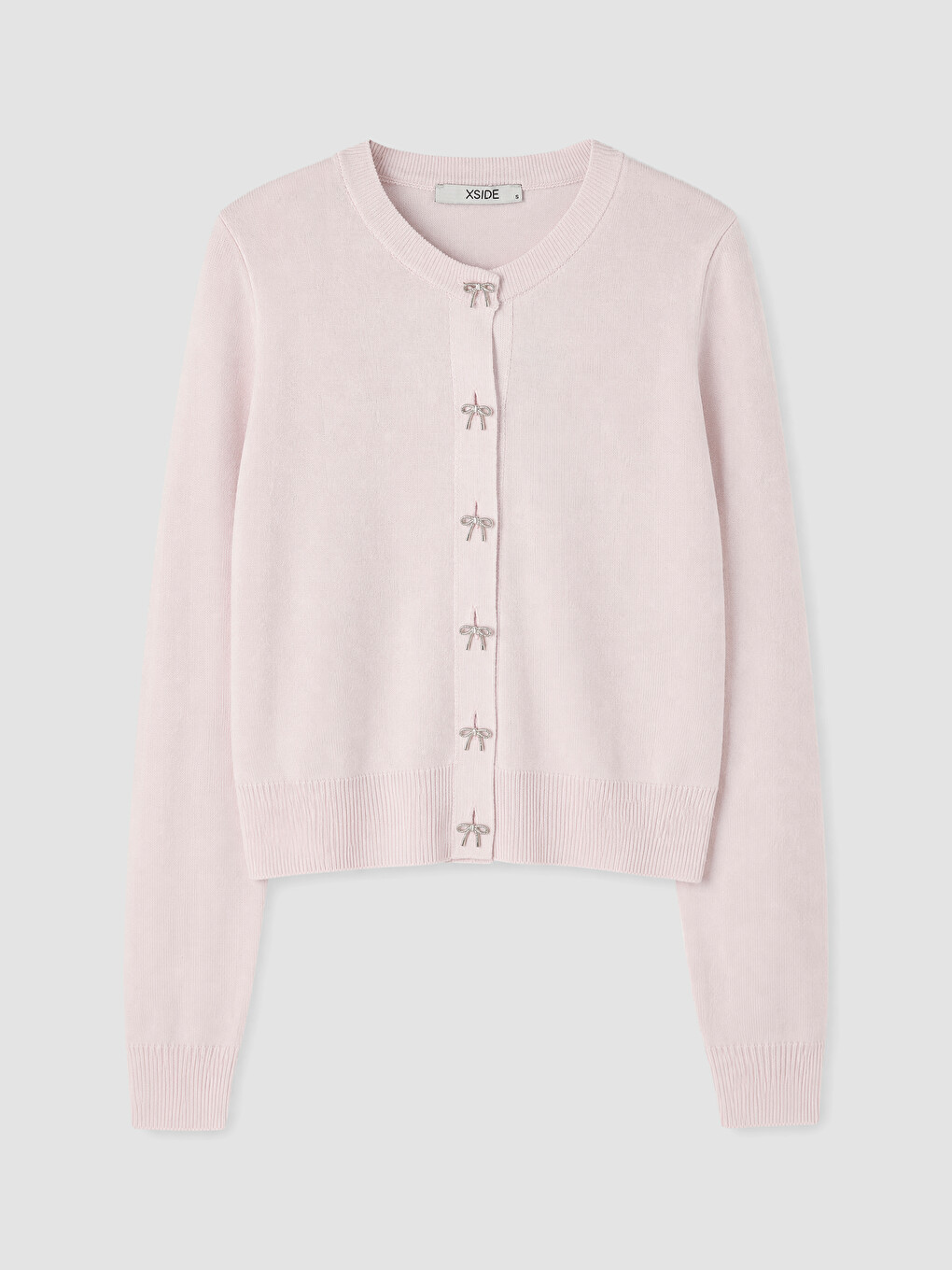 Bow Buttoned Women's Knitwear Cardigan-4