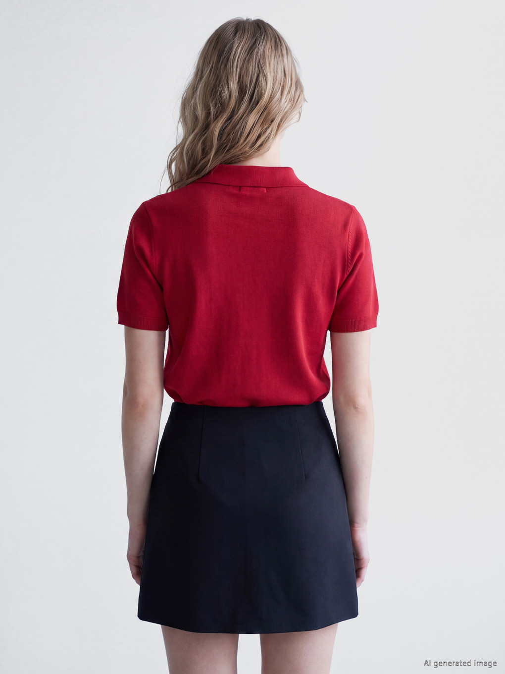 Pull-over En Tricot À Col Polo Pour Femme-3