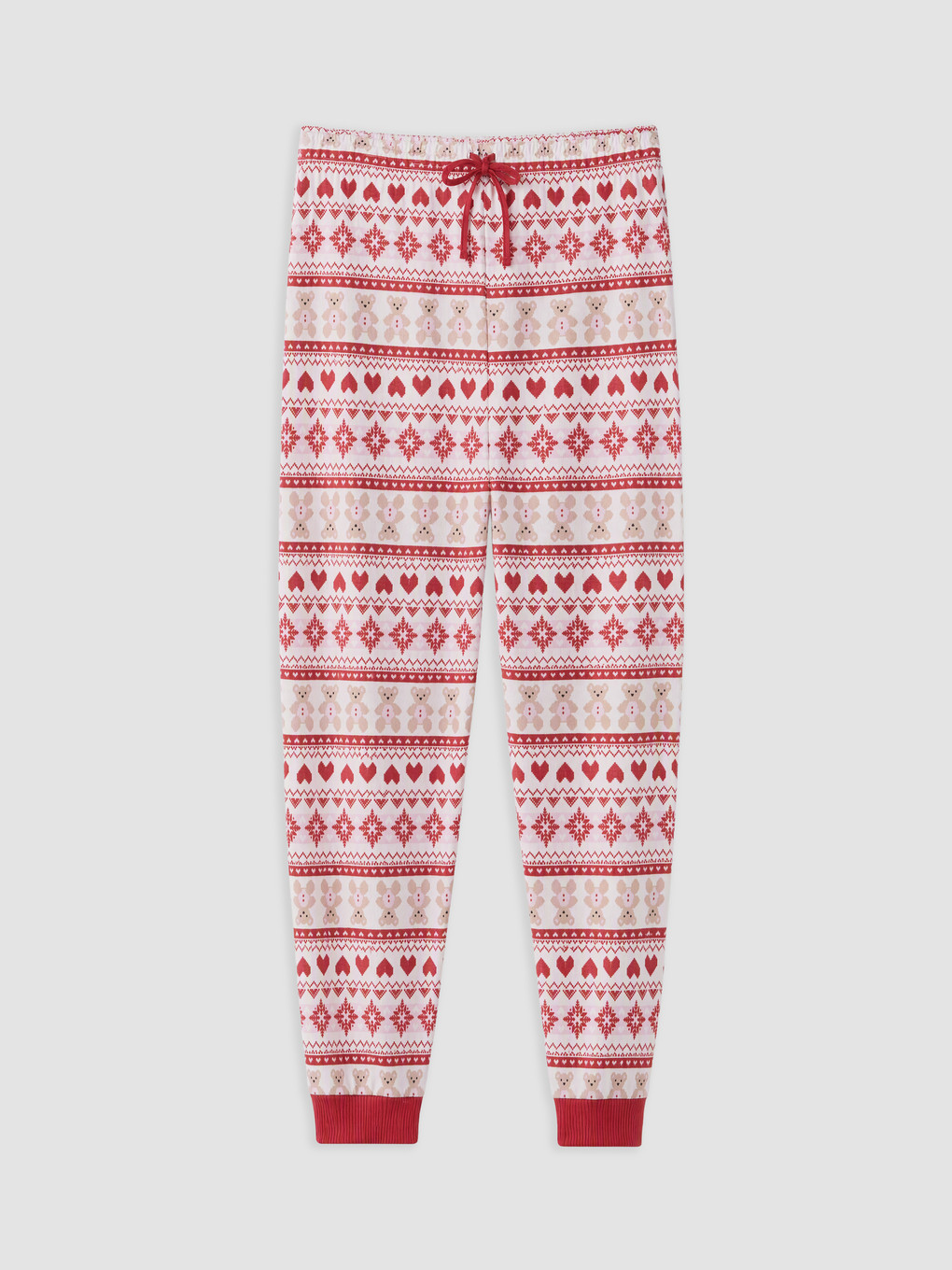 Pembe Yılbaşı Temalı Kadın Pijama Takım-6