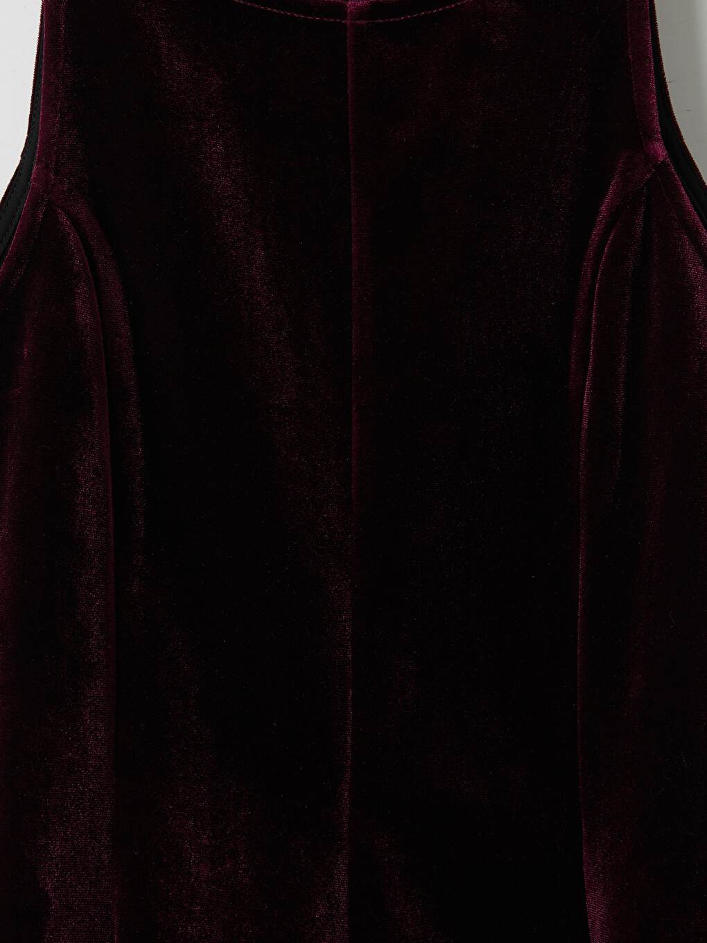 Bordo Belden Oturtma Kadife Mini Elbise-5