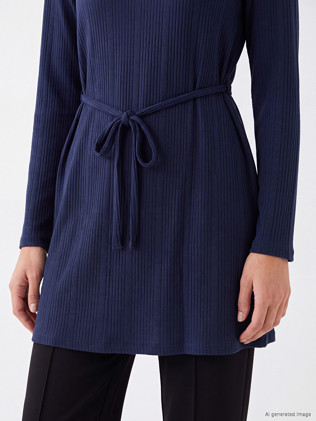Crew Neck Women's Sweatshirt Tunic-2