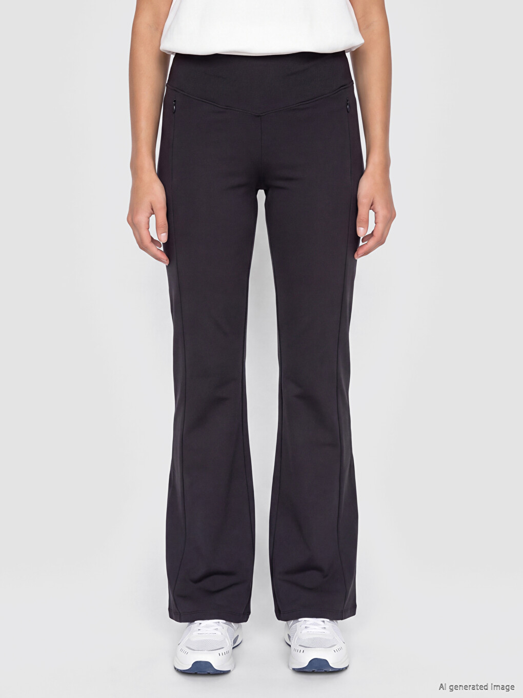 Pocketed Flare Women's Leggings Pants-1