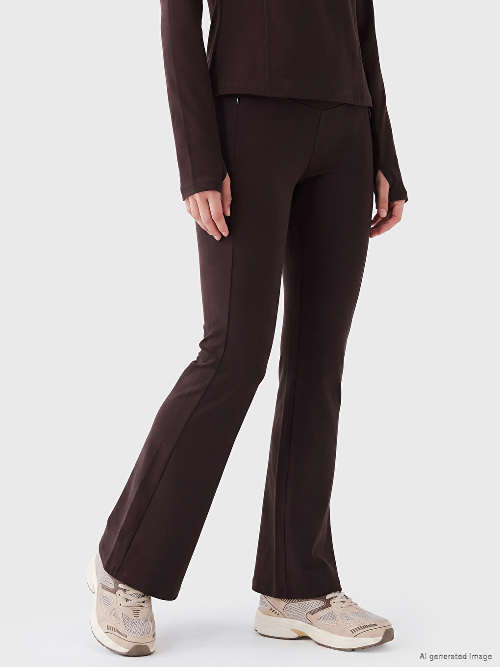 Pocketed Flare Women's Leggings Pants-1