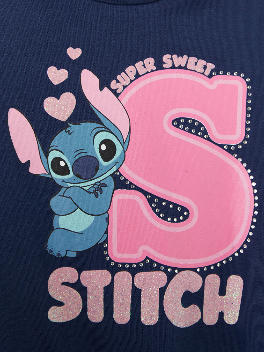 Stitch And Angel Printed Girls' Set-2