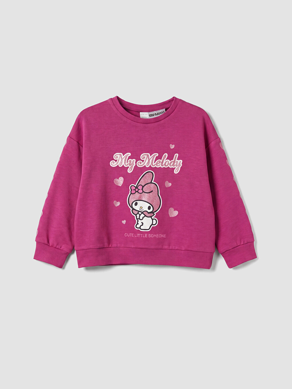 Fuşya Hello Kitty Baskılı Kız Çocuk Sweatshirt