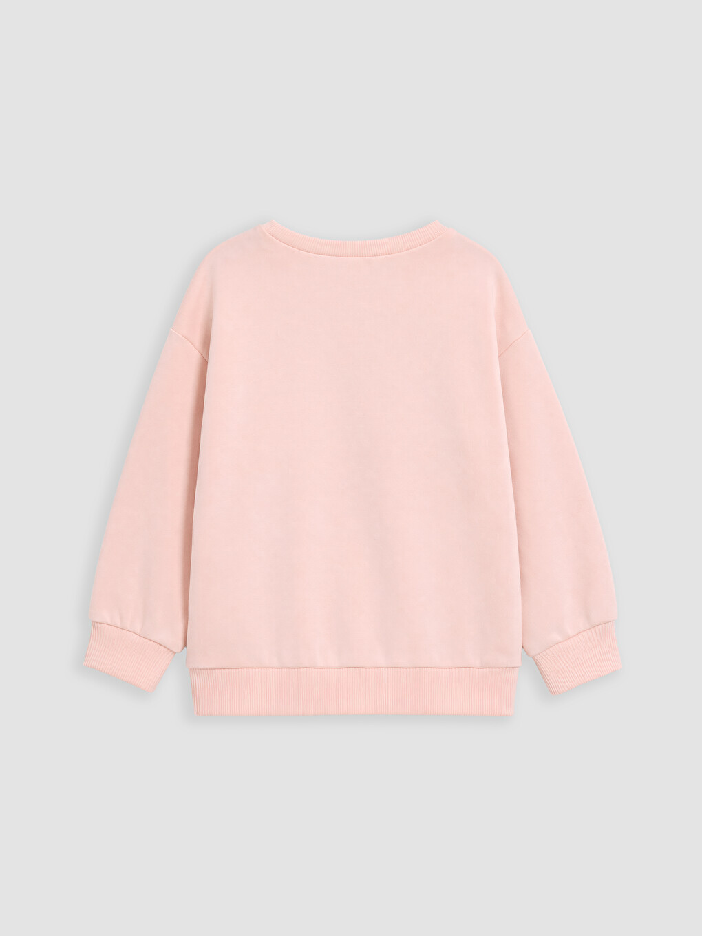 Pembe Bisiklet Yaka Nakışlı Kız Çocuk Sweatshirt-2