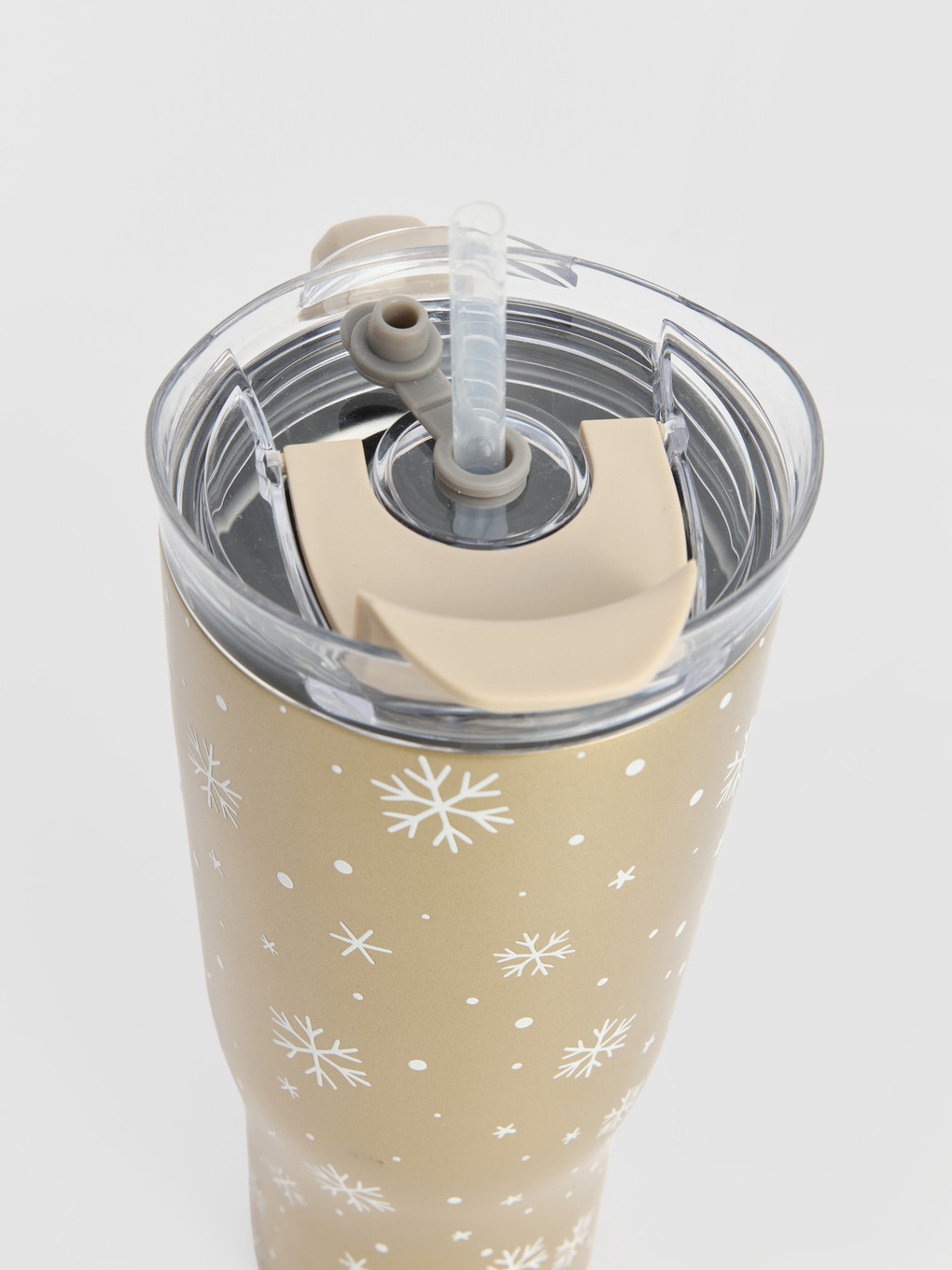 Қар Ұшқыны Принтті Тұтқалы Термос Су Бөтелкесі 1200 Ml-3