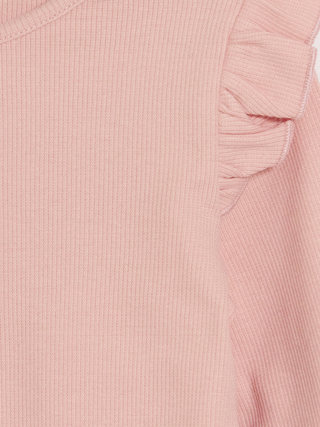 Crew Neck Ruffled Girls' T-shirt-1