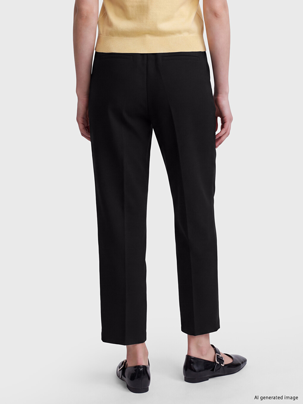Elastic Waist Standard Fit Women's Trousers-3