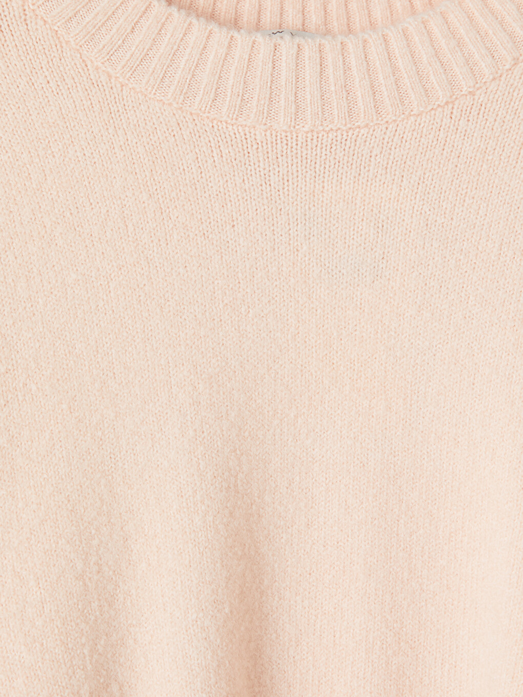 Pembe Oversize Kadın Triko Kazak-5