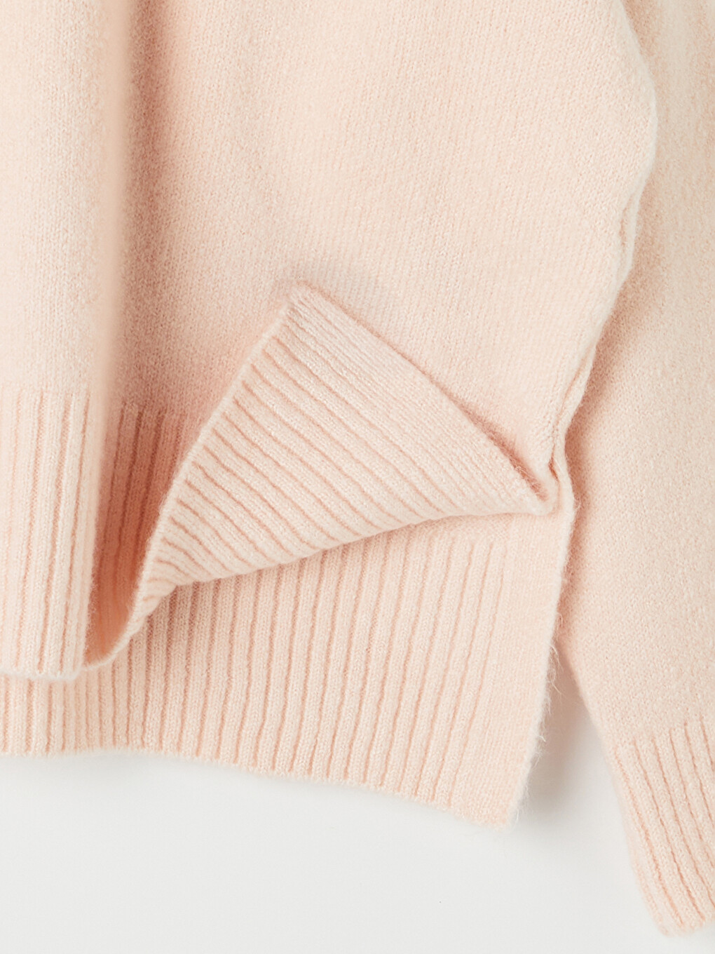 Pembe Oversize Kadın Triko Kazak-6