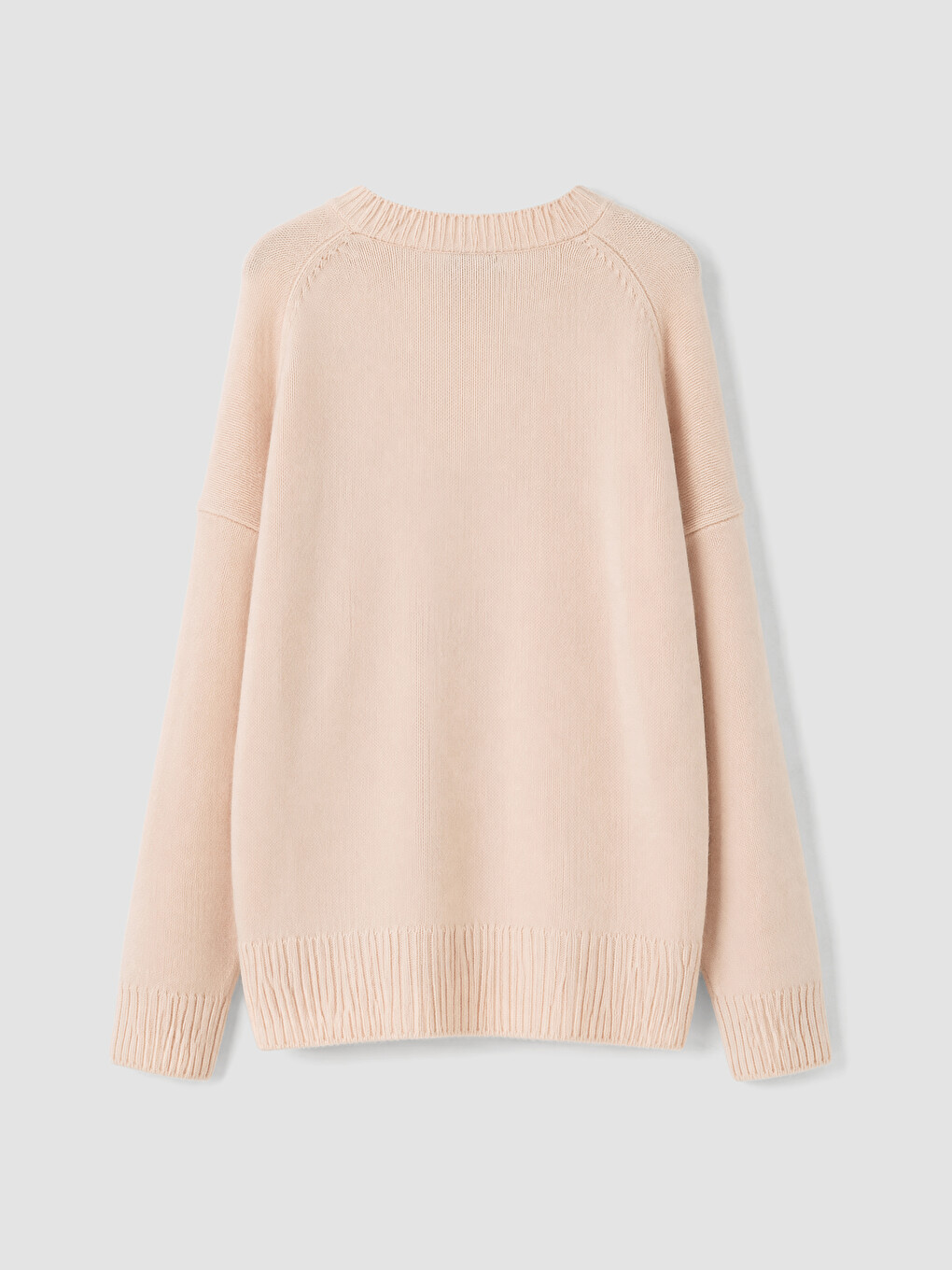 Pembe Oversize Kadın Triko Kazak-7