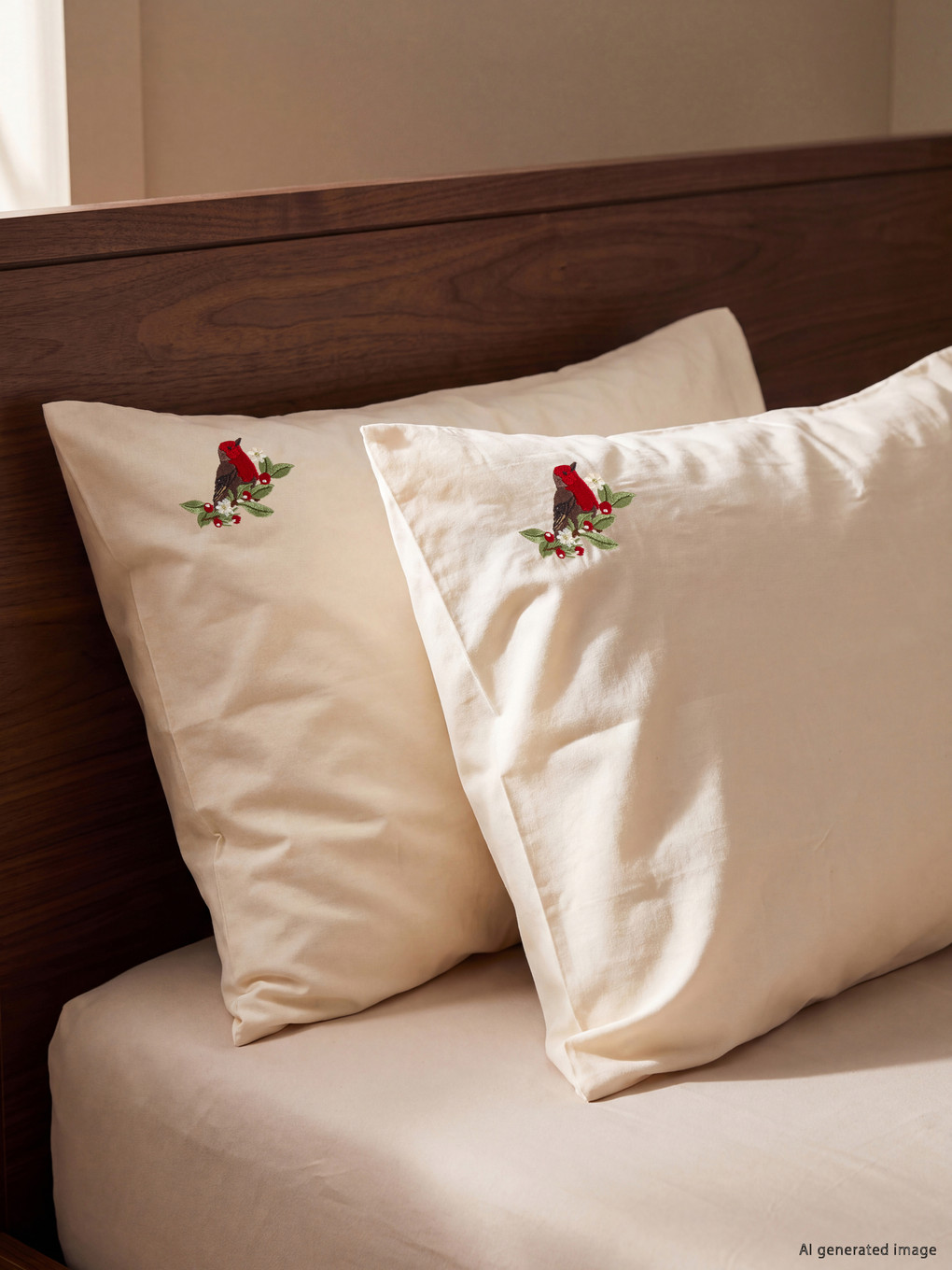 2 Pack Embroidered Cotton Pillowcase 50x70 Cm
