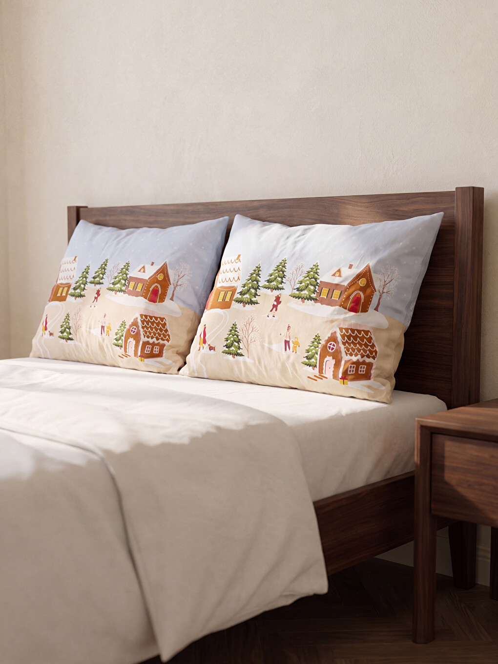 Christmas Themed Pillow Case 2 Pack 50x70 Cm