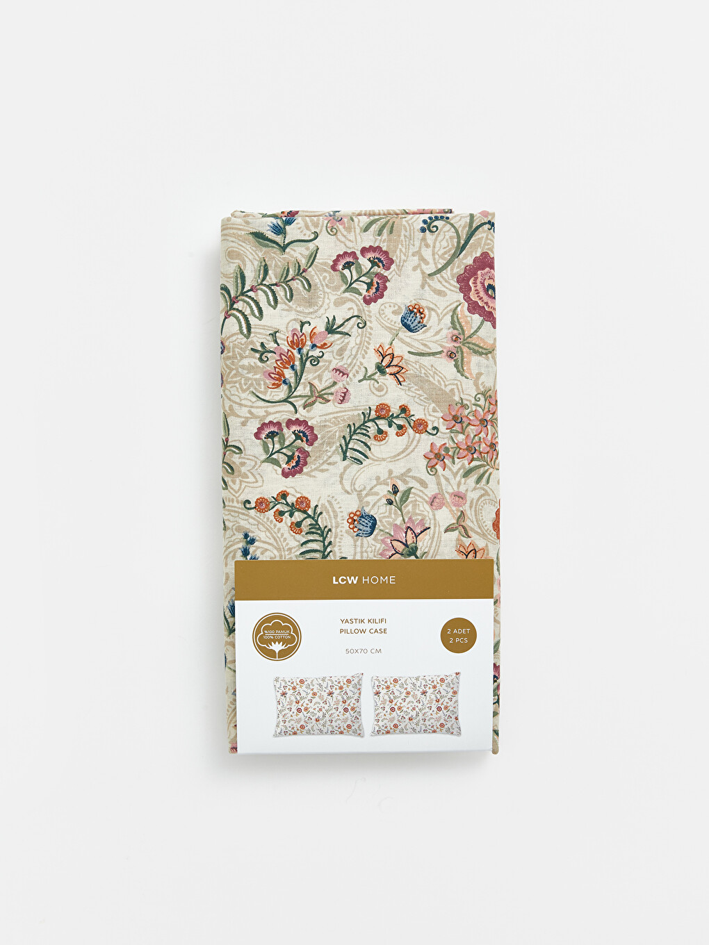 Flower Patterned Pillow Case 2 Pack 50x70 Cm-1