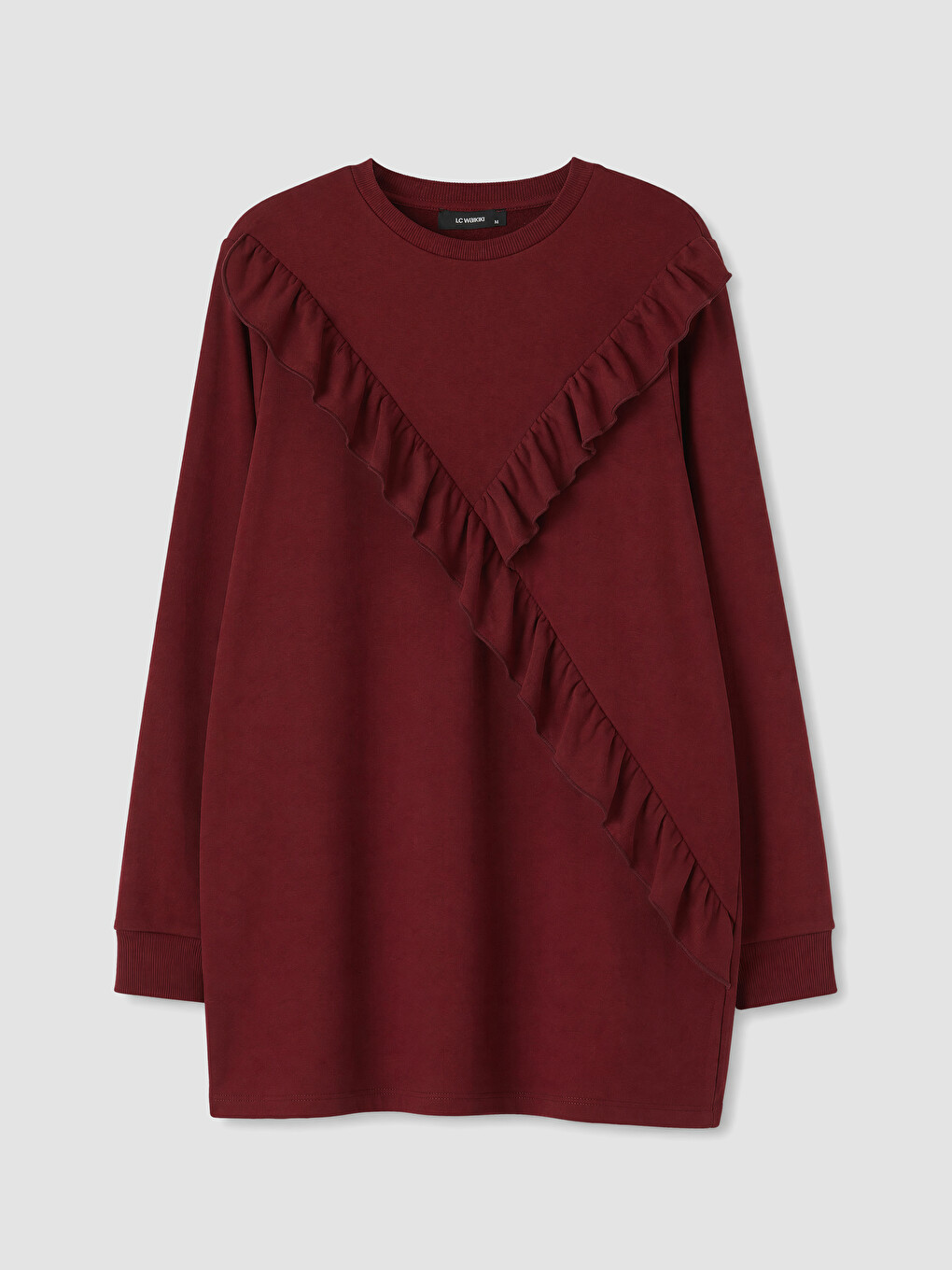 Woman Bordeaux Sweatshirt Tunic-4