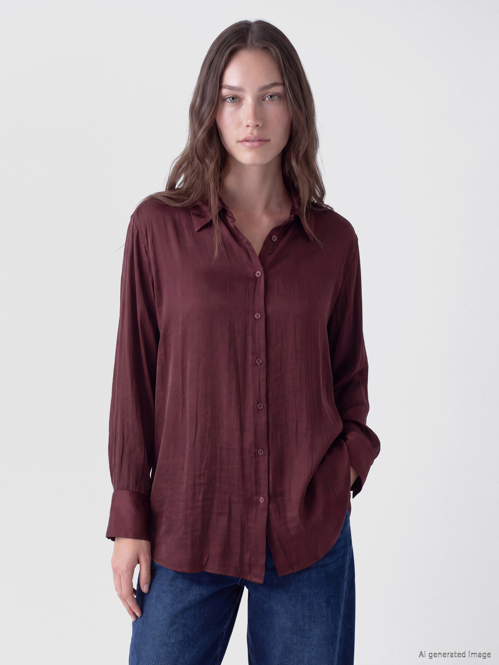 Satin Women's Shirt Tunic