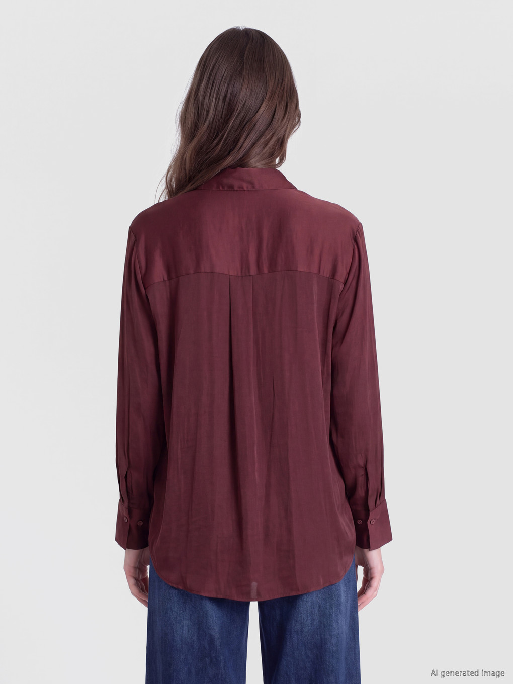 Satin Women's Shirt Tunic-3