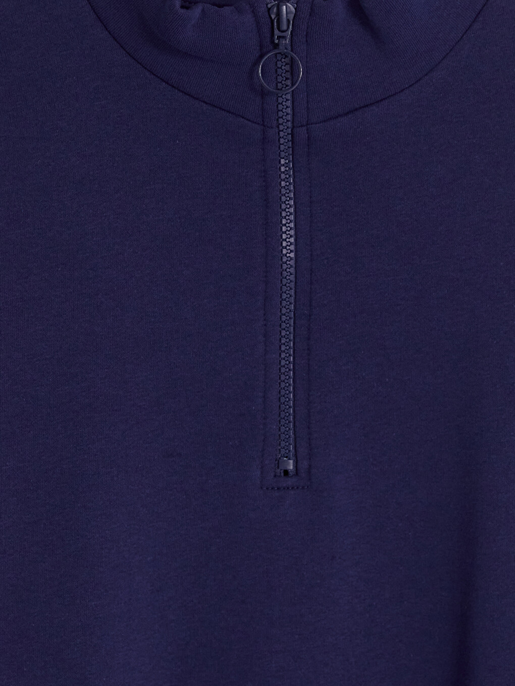 Lacivert Dik Yaka Kadın Sweatshirt Tunik-5