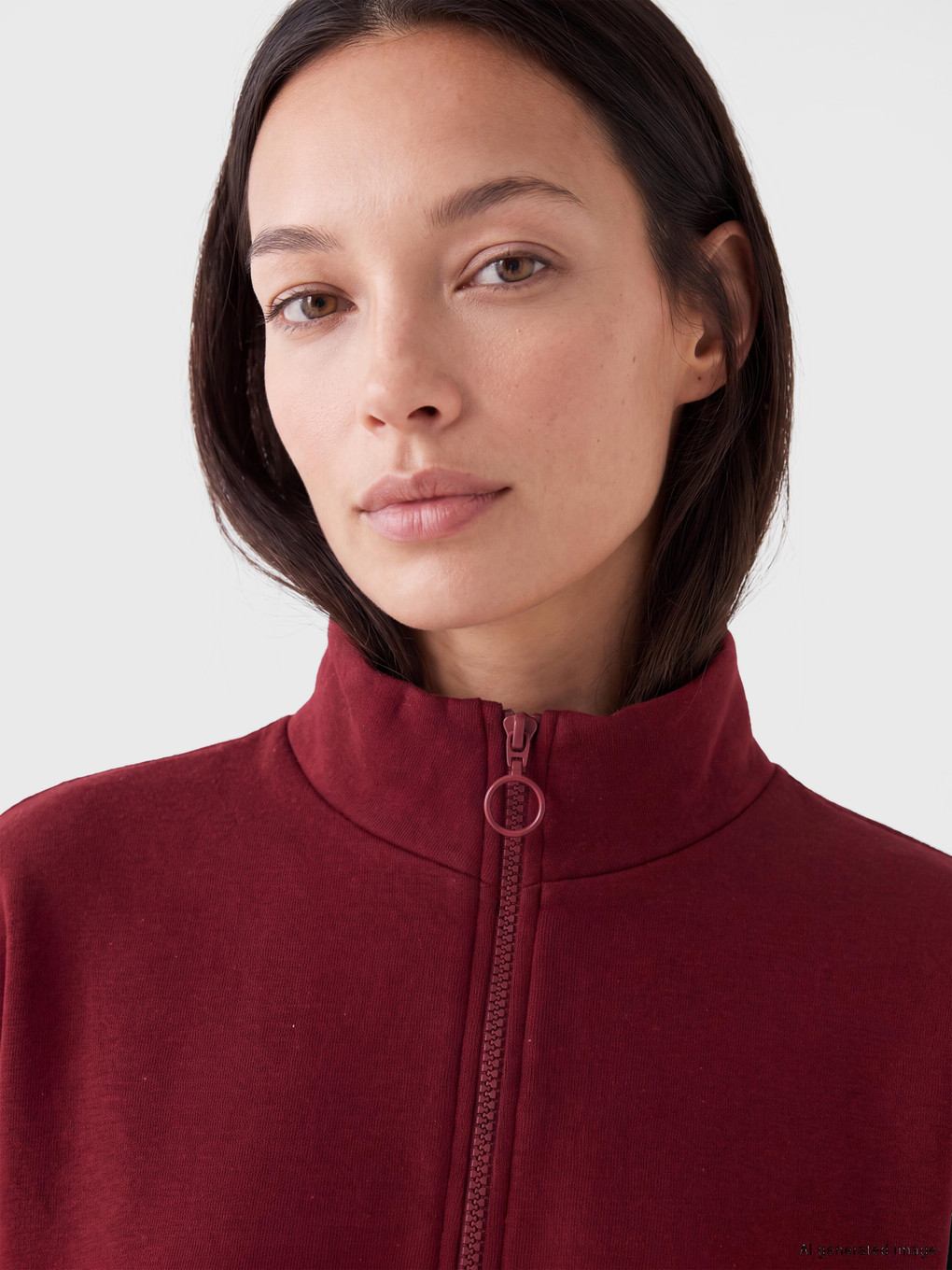 Mock Neck Women's Sweatshirt Tunic-2