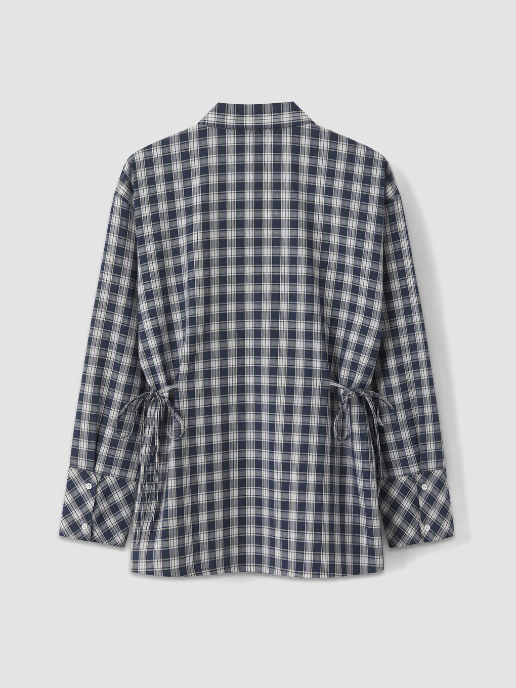 Plaid Ruched Women's Shirt Tunic-5