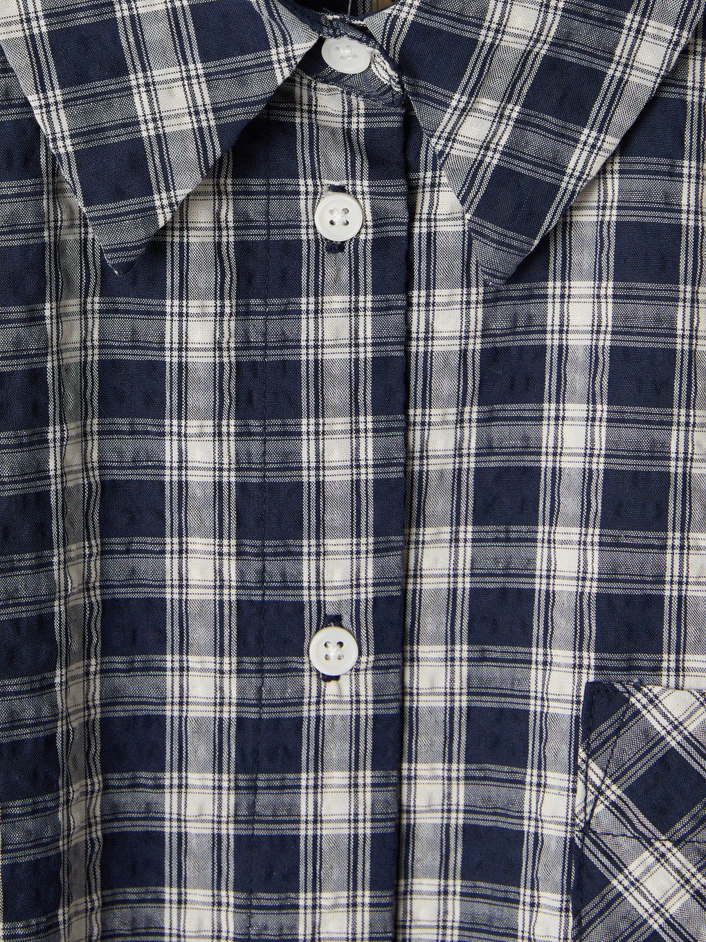 Plaid Ruched Women's Shirt Tunic-6