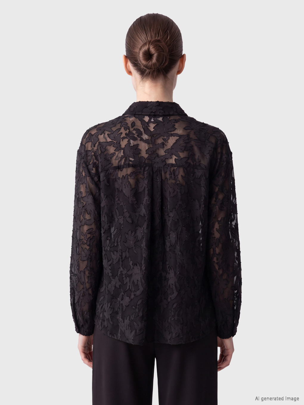 Embroidered Oversize Women's Shirt-3