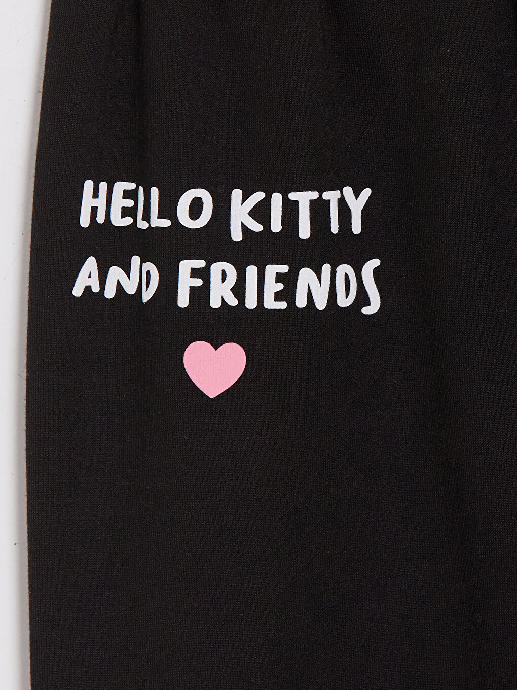 Siyah Hello Kitty Baskılı Kız Çocuk Eşofman Altı-1