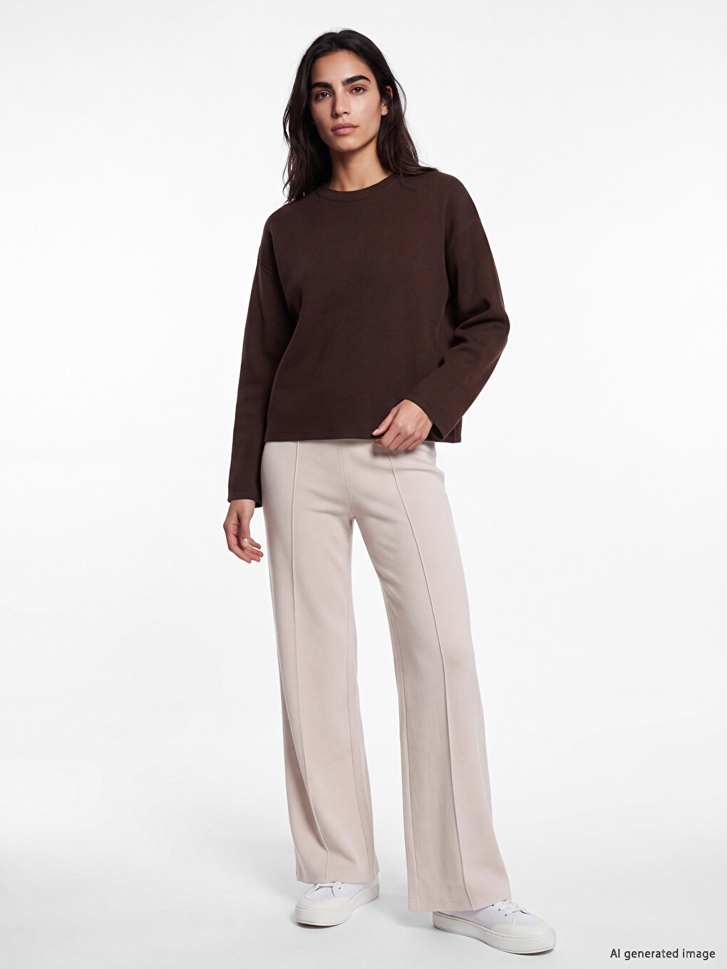 Elastic Waist Women's Knitwear Trousers