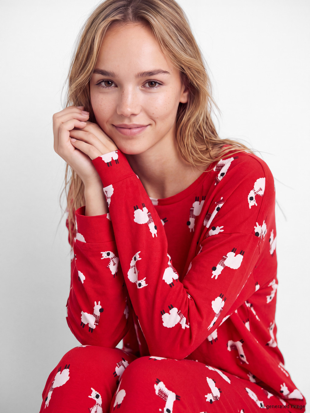 Woman Red Pyjama Set-1
