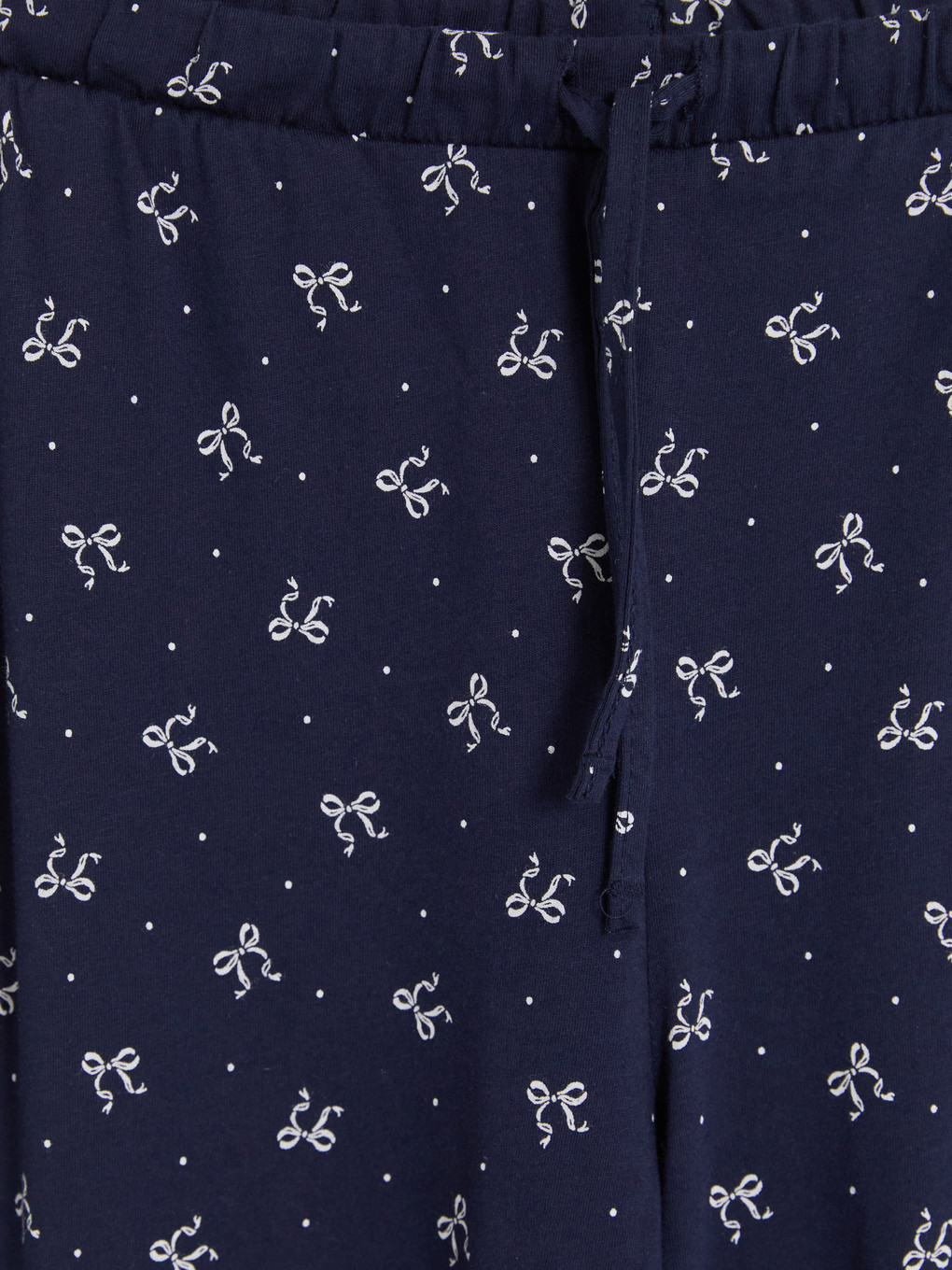 Lacivert Fiyonk Desenli Kadın Pijama Altı-2