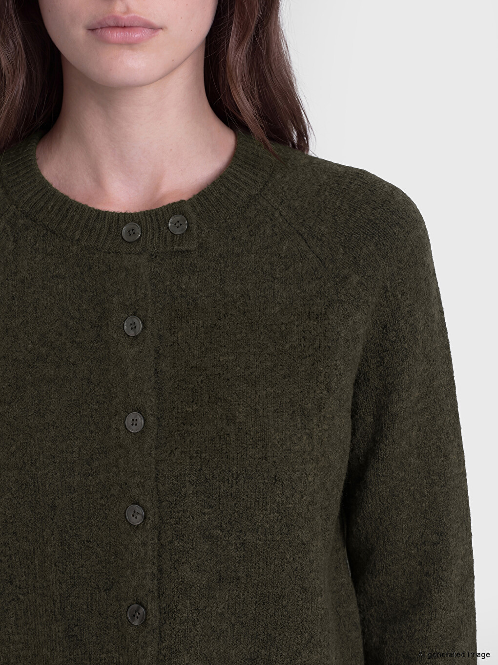 Crew Neck Women's Knitwear Cardigan-2