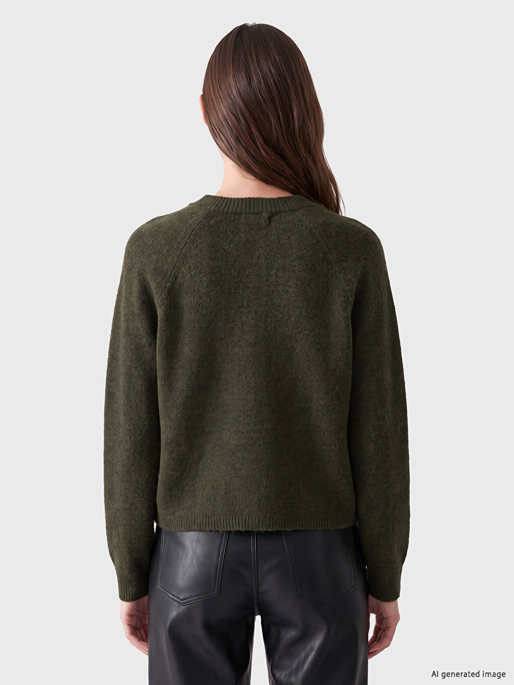 Crew Neck Women's Knitwear Cardigan-3