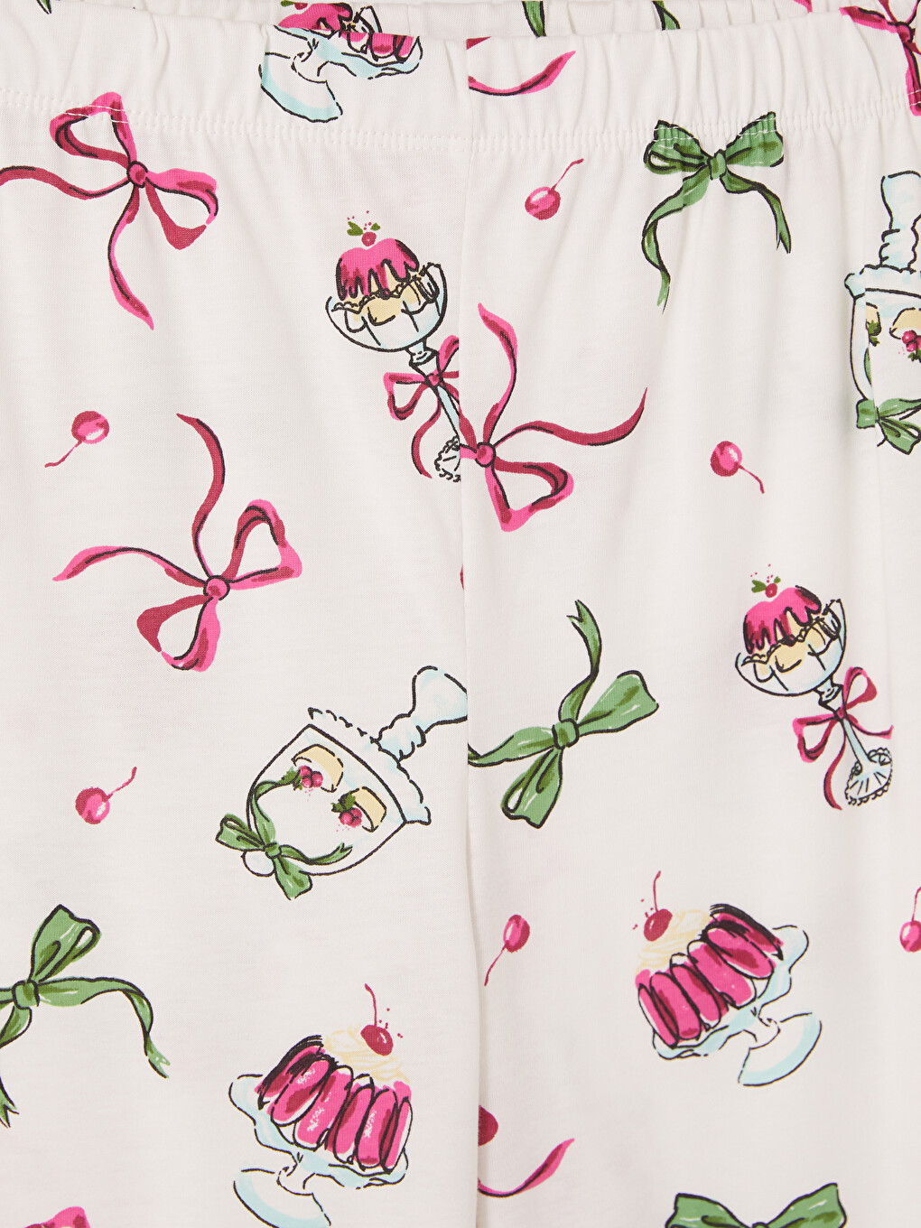 Ekru Gömlek Yaka Desenli Kadın Pijama Takımı-6