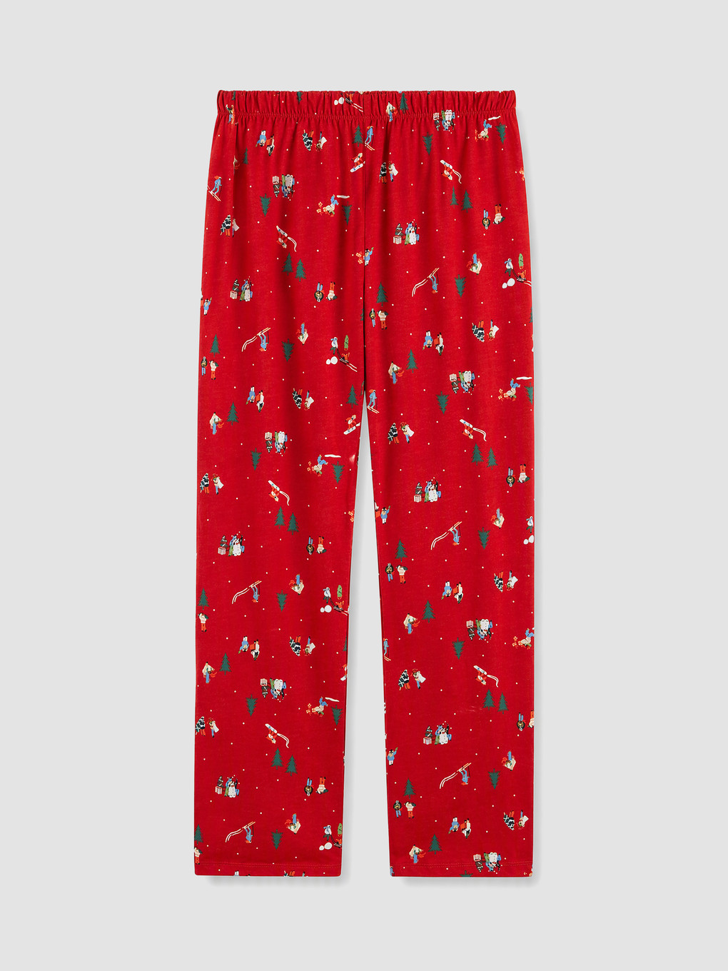 Kırmızı Yılbaşı Temalı Kadın Pijama Takımı-4