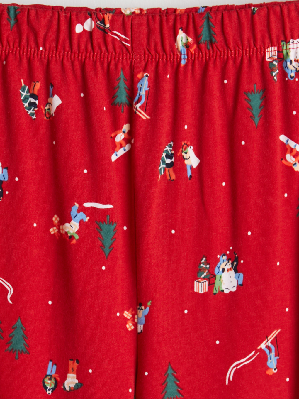 Kırmızı Yılbaşı Temalı Kadın Pijama Takımı-5