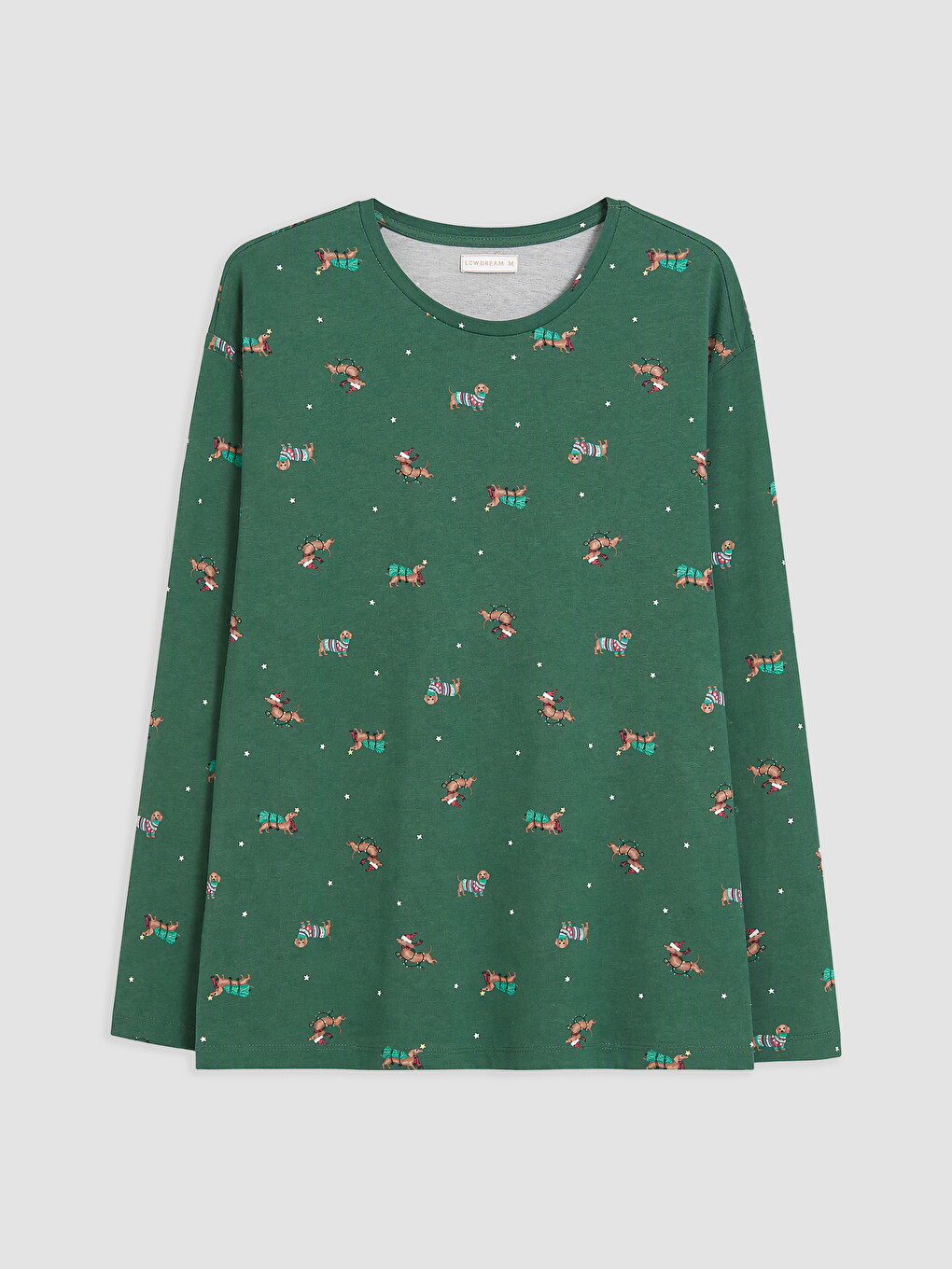 Yeşil Yılbaşı Temalı Kadın Pijama Takımı-5