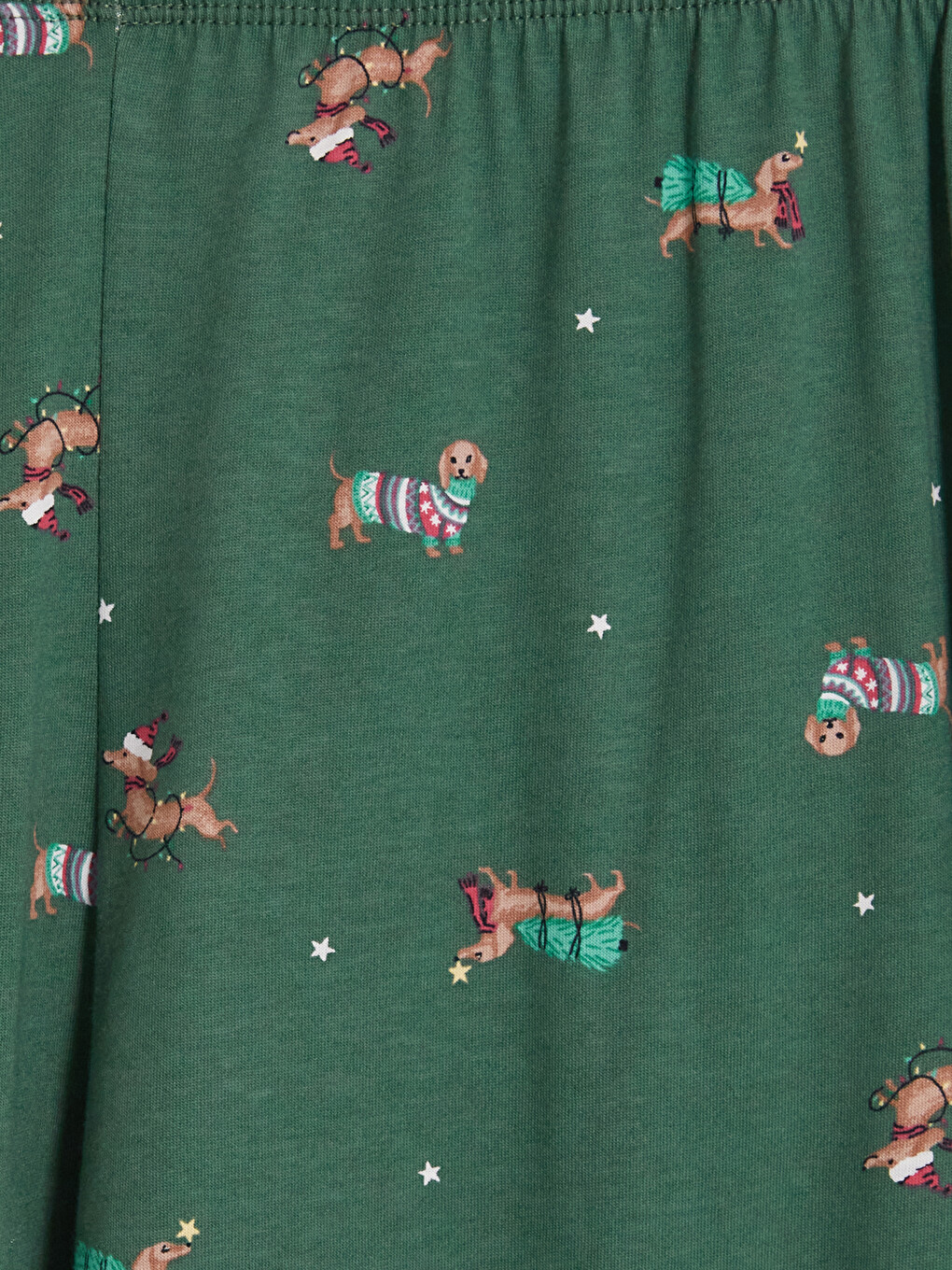 Yeşil Yılbaşı Temalı Kadın Pijama Takımı-9