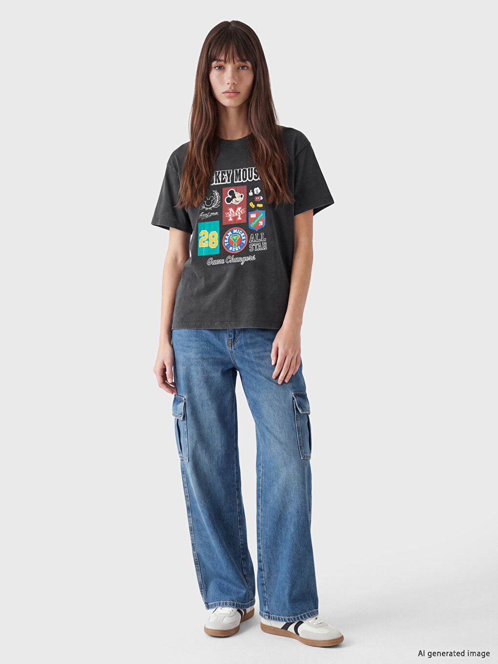 Mickey Mouse Printed Women's T-shirt-1